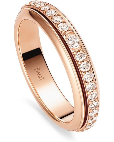 Piaget Rose Gold And Diamond Possession Ring - White
