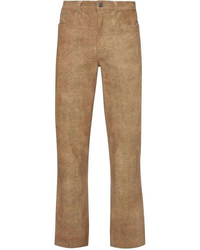 JW Anderson Leather Straight-fit Trousers - Natural