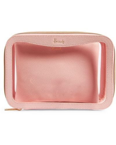 Harrods Transparent Oxford Cosmetic Bag - Pink