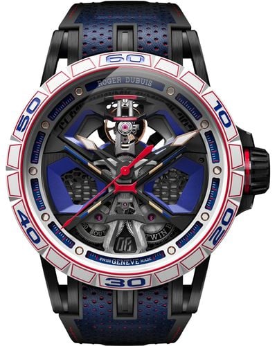 Roger Dubuis Mcf And Titanium Excalibur Spider Huracan Mb Watch 45mm - Blue
