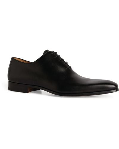 Magnanni Leather Wholecut Oxford Shoes - Black