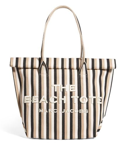 Marc Jacobs The Woven Stripe Beach Tote Bag - White