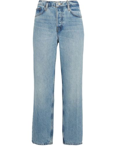 FRAME Slouchy Mid-rise Straight Jeans - Blue