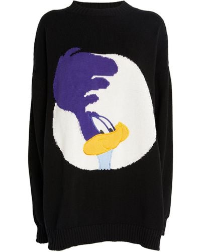 MAX&Co. X Looney Tunes Intarsia Knit Sweater - Black