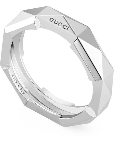 Gucci White Gold Link To Love Ring - Metallic
