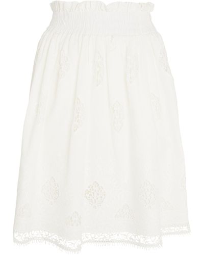 Erdem Broderie Anglaise Mini Skirt - White