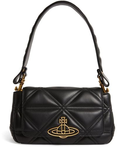 Vivienne Westwood Leather Hazel Shoulder Bag - Black