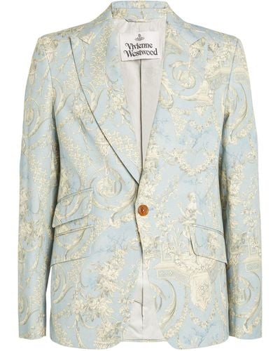 Vivienne Westwood Toile De Jouy Suit Jacket - Blue