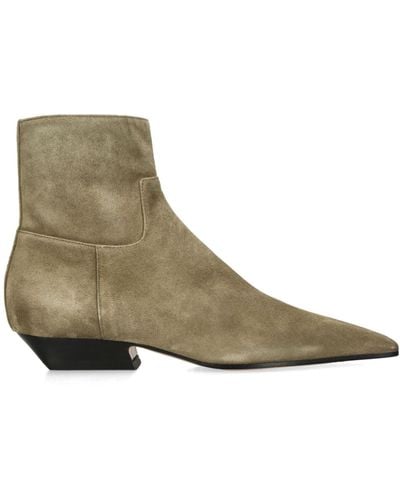 Khaite Suede Marfa Ankle Boots - Brown