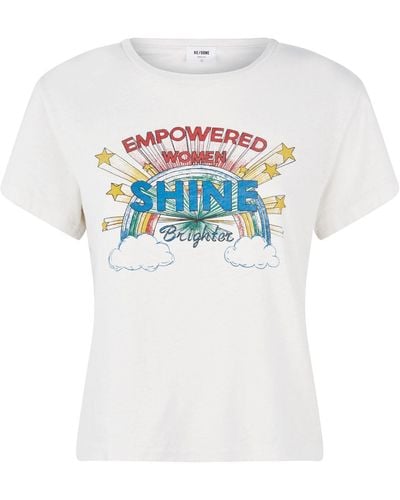 RE/DONE Cotton Empowered Women T-shirt - White