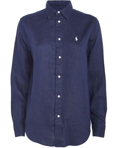 Polo Ralph Lauren Linen Long-sleeve Shirt - Blue