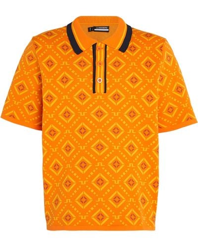 J.Lindeberg Cane Knitted Polo Shirt - Orange
