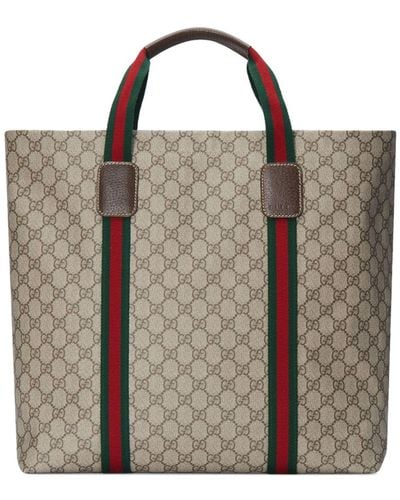 Gucci Medium Gg Supreme Tote Bag - Brown