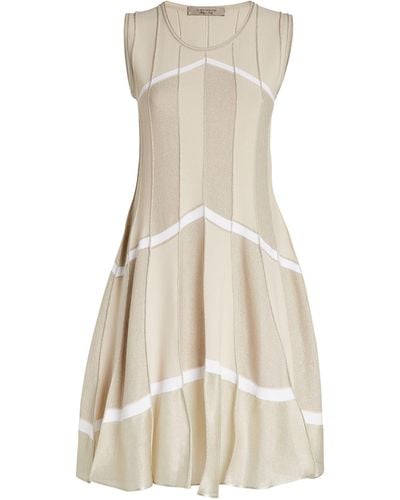 D.exterior Striped Dress - Natural