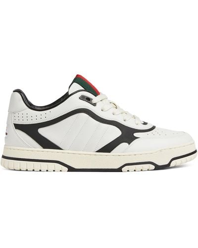 Gucci Leather Re-web Trainers - White