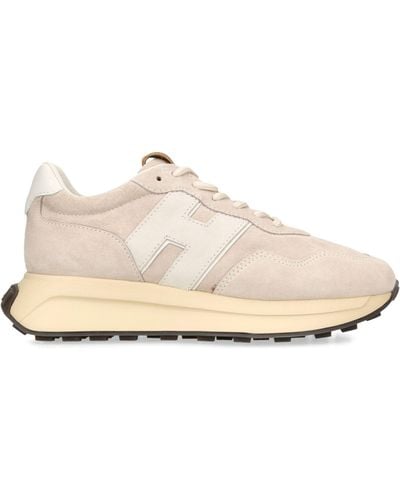 Hogan Suede H641 Trainers - Natural