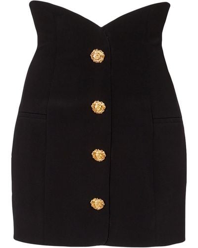 Balmain Button-detail Tulip Mini Skirt - Black