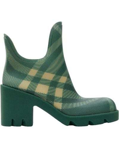 Burberry rain boots green top
