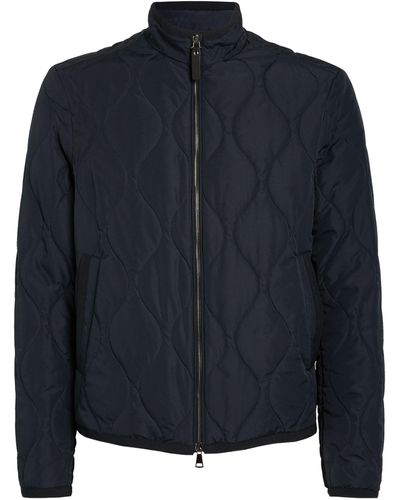 Canali Quilted Jacket - Blue