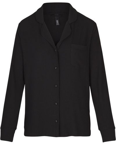 Skims Ribbed Pajama Set - Black