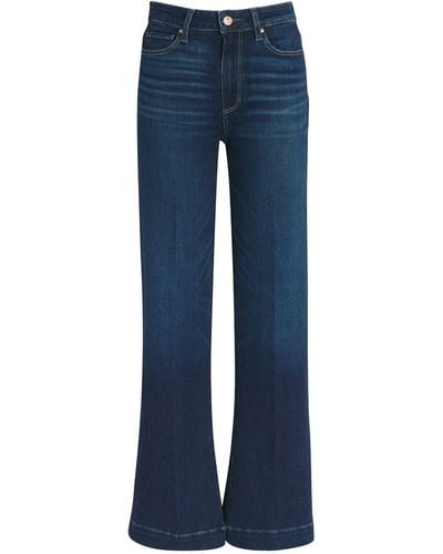 PAIGE Leenah Wide-leg Jeans - Blue