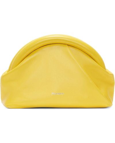 JW Anderson Leather Bumper Clutch Bag - Yellow