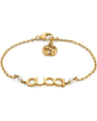 Gucci Script Letter Bracelet - Metallic