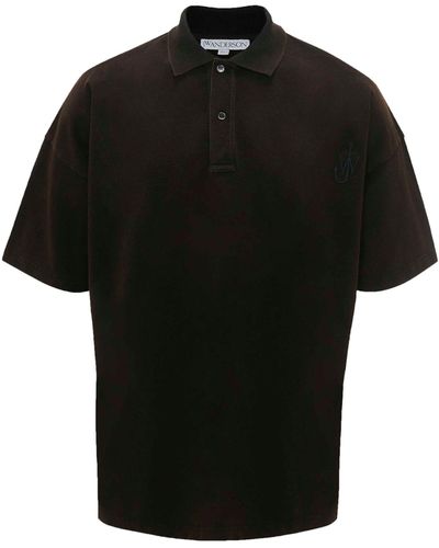 JW Anderson Oversized Polo Shirt - Black