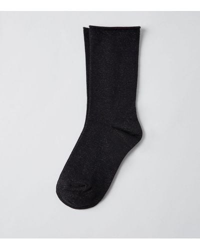 Brunello Cucinelli Cashmere-silk-blend Sparkling Socks - Black