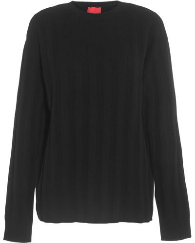 Cashmere In Love Wool-cashmere Oversized Millie Sweater - Black