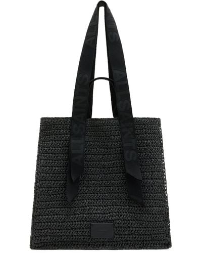 AllSaints Paper-leather Lullah Tote Bag - Black