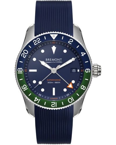 Bremont Stainless Steel Supermarine S302 Watch 40mm - Blue