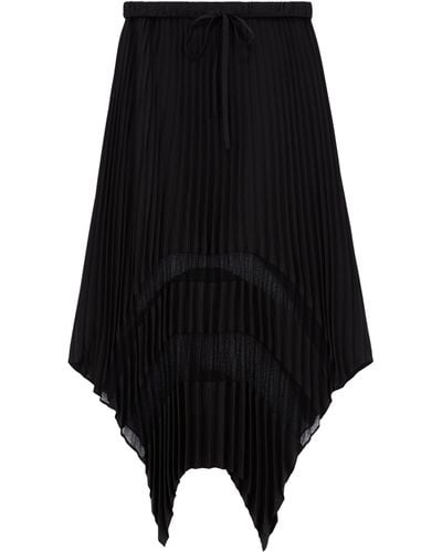 The Kooples Pleated Midi Skirt - Black