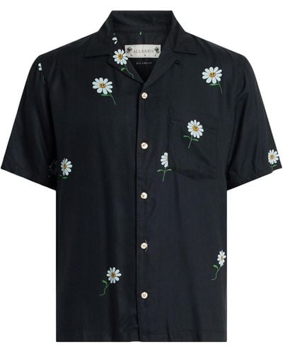 AllSaints Short-sleeve Daisical Shirt - Black