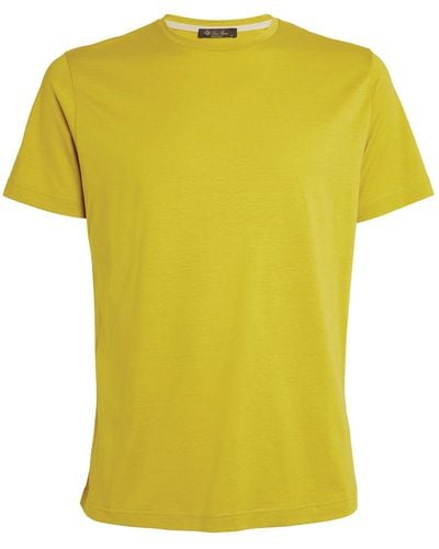 Loro Piana Silk-cotton T-shirt - Yellow