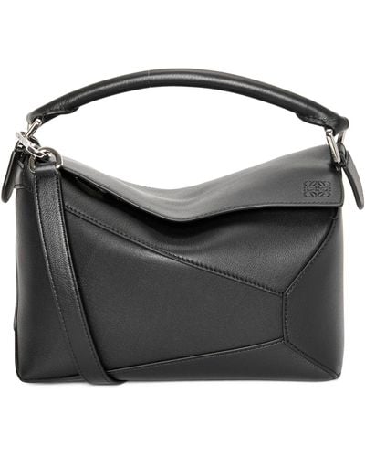 Loewe Small Leather Puzzle Edge Top-handle Bag - Grey