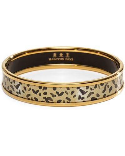 Halcyon Days Gold-plated Leopard Bangle - Metallic