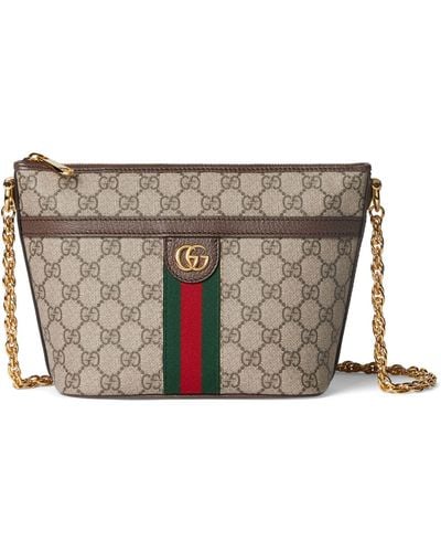 Gucci Mini Gg Ophidia Shoulder Bag - Gray