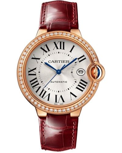 Cartier Rose Gold And Diamond Ballon Bleu De Watch 40mm - Pink