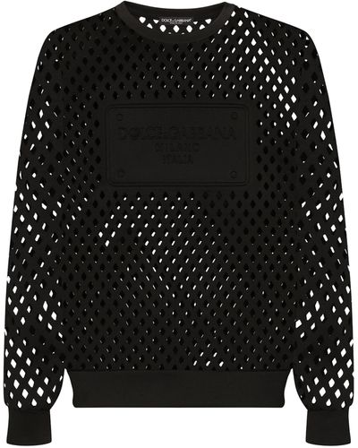 Dolce & Gabbana Logo Patch Sweatshirt - Black