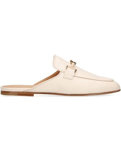 Tod's Leather Slippers - Natural