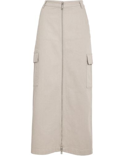 MAX&Co. Cotton-blend Cargo Skirt - Grey