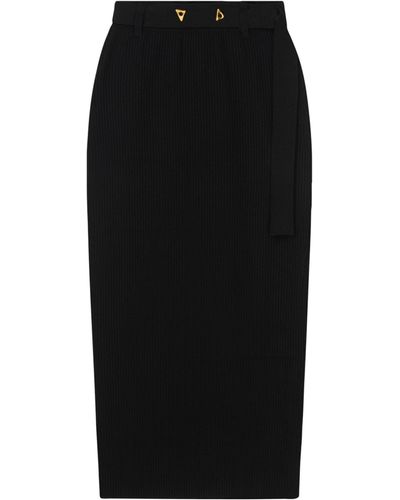 Aeron Viscose-blend Knitted Forum Skirt - Black
