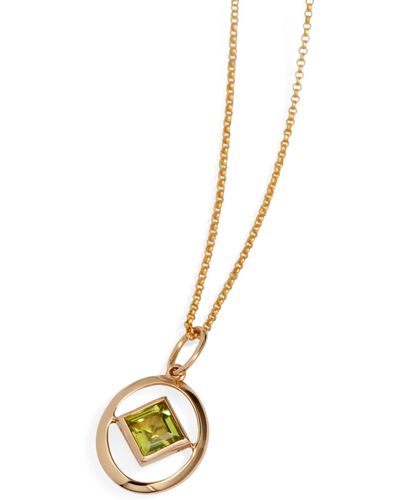 Annoushka Yellow Gold And Peridot Birthstone Necklace - Metallic
