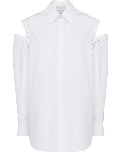 Alexander McQueen Cotton Cocoon Shirt - White