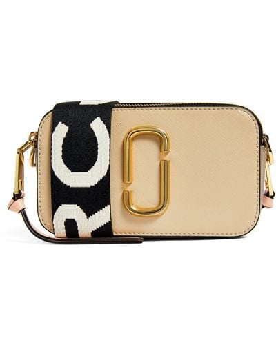 Marc Jacobs The Snapshot Leather Cross-body Bag - Natural