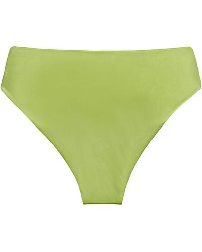 Form and Fold The '90s Rise Bikini Bottoms - Green