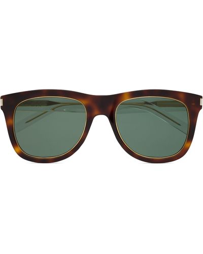 Saint Laurent Tortoiseshell Sl 51 Sunglasses - Green