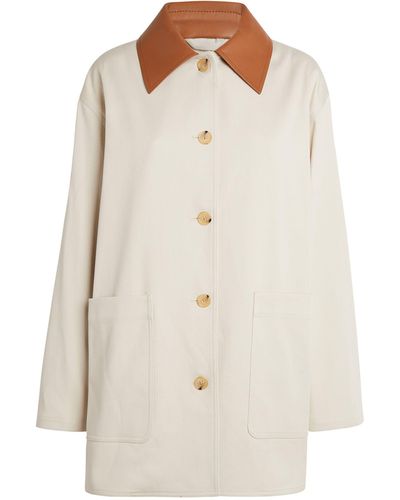 Totême Cotton-leather Barn Jacket - White