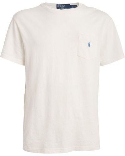 Polo Ralph Lauren Cotton-linen Polo Pony T-shirt - White